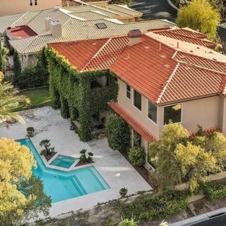 Vince Neil's house features a swimming pool